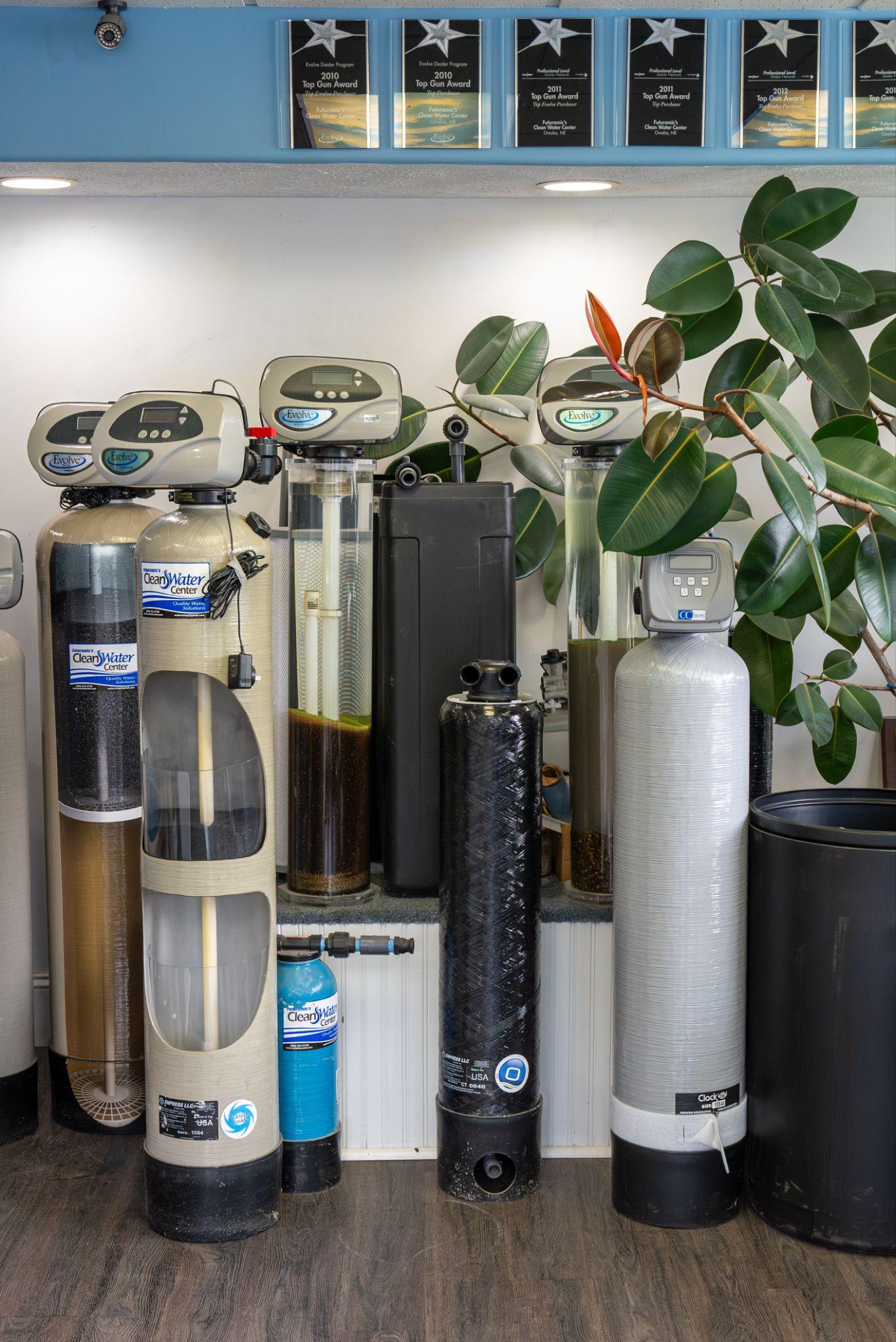 Water softener systems at Futuramic's Clean Water Center