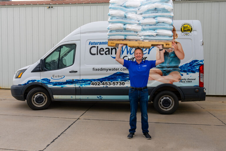 Futuramic's Clean Water Center Tech Holding Salt